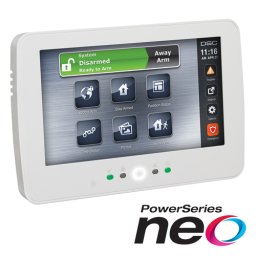 Tastatura touchscreen DSC NEO 7 inch, color, 128 zone, pentru centrale HS