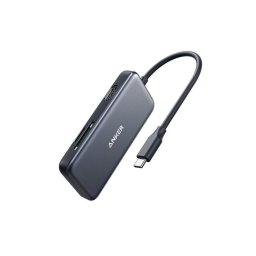 Adaptor USB-C 5-in-1, 4K HDMI, 2xUSB-A, microSD, SD Card Reader, Negru