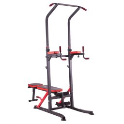 Aparat multifunctional fitness Otel/EVA, Negru/Rosu