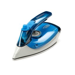 Fier de calcat Black+Decker BXIR1000E Fier calcat pentru calatorie , Albastru/Alb, 1000 W