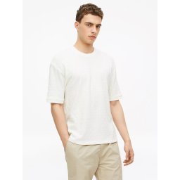 s.Oliver Tricou barbati, din amestec de bumbac, Relaxed fit, Alb (SELECTATI MARIMEA: 3XL)
