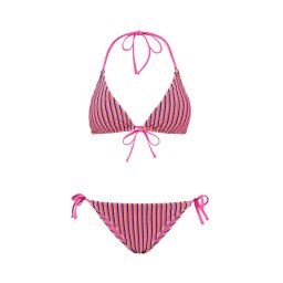 Shiwi Costum de baie două piese 'Liz' albastru cobalt / portocaliu / roz / alb