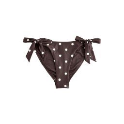 Next Slip costum de baie maro închis / alb