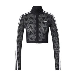 ADIDAS ORIGINALS Geacă tricotată 'Firebird Classic' negru / alb