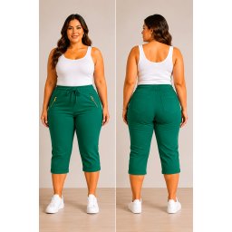 Pantalon Trei Sferturi Verde