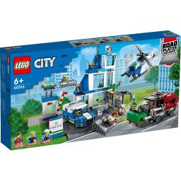LEGO City Sectie de Politie 60316 cu masina, elicopter si 5 minifigurine