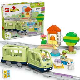 Tren de aventura interactiv LEGO DUPLO pentru copii 2+ ani, 57 piese
