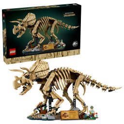 LEGO Jurassic World Fosile de dinozaur Triceratops, 1154 piese, 18+ ani