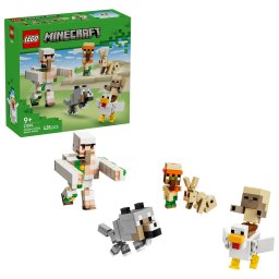 LEGO Minecraft Atac în desert cu jocheu de gaini, set 428 piese