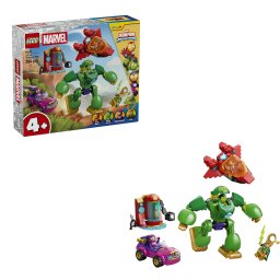 LEGO Marvel Loki vs Echipa lui Iron Man, set de constructie 204 piese, 4+ ani