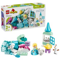 LEGO DUPLO Cutie creativa cu Elsa si Olaf din Regatul de gheata, 37 piese