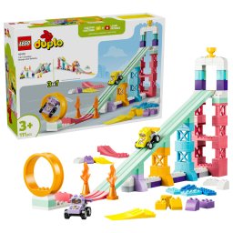 LEGO DUPLO Rampe creative cu vehicule 3 in 1, 111 piese, 3+ ani