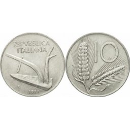 Italia 1967 - 10 lire, circulata