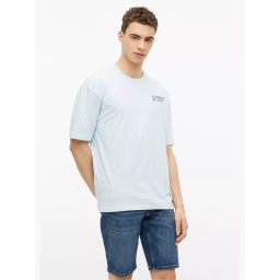 s.Oliver Tricou la baza gatului, barbati, cu imprimeu, Modern Fit, Albastru deschis (SELECTATI MARIMEA: S)