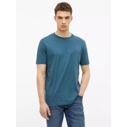 s.Oliver Tricou barbati, din bumbac, la baza gatului, Regular fit, Albastru petrol (SELECTATI MARIMEA: S)