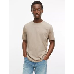 s.Oliver Tricou barbati, din bumbac, la baza gatului, Regular fit, Maro deschis (SELECTATI MARIMEA: S)