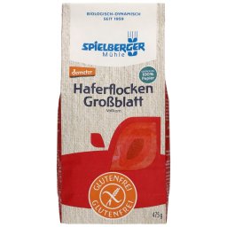 Fulgi mari de ovaz bio integrali FARA GLUTEN Demeter 475g Spielberger