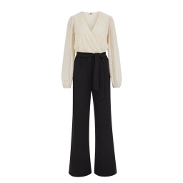 WE Fashion Salopeta bej / negru