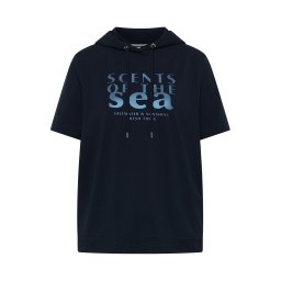 CECIL Bluză de molton 'Scents Of The Sea' bleumarin / albastru noapte
