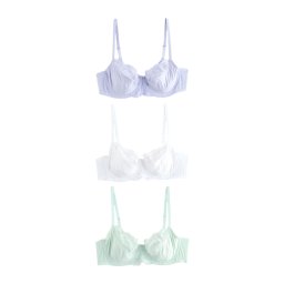 Next Sutien albastru deschis / verde pastel / alb