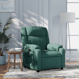 Fotoliu rabatabil verde închis, material textil GartenMobel Dekor