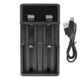 Încărcător pentru 2 baterii 18650 Li-ion 3,7V CH2A