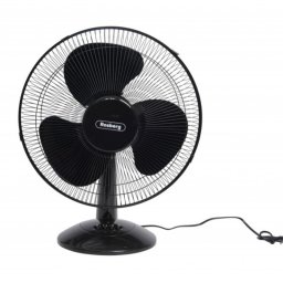 Ventilator de masa Rosberg R51760B16, 40 W, 40 cm, 3 viteze, Oscilatie, Inclinare reglabila, Negru