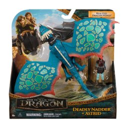 Dreamworks Dragons World of Berk - How to Train Your Dragon set 2 figurine Viking & Dragon Assortment, Astrid & Deadly Nadder, Multicolor, 4 ani+