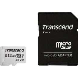 TRANSCEND 512GB microSD w/ adapter UHS-I U3 A1