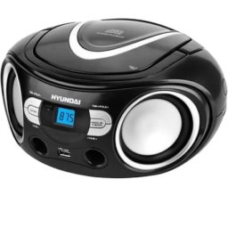 Radio player Boombox, Hyundai, 2 difuzoare, USB, Negru/Alb