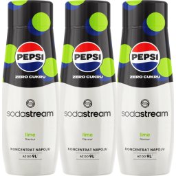 Sirop pentru SodaStream Pepsi MAX Lime, 440 ml, 3 bucati