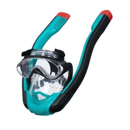 Masca de snorkeling Bestway Flowtech Full Face pentru adulti, marimea S/M, cu vedere completa la 180°