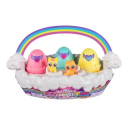 Set figurine in cosulet, Hatchimals, Alive Neon Rainbow Basket