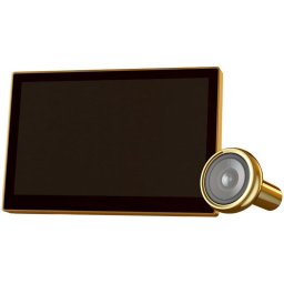 Camera de supraveghere Ezviz HP2 Golden cu ecran color de 4.3", rezolutie 1080p, Baterie reincarcabila de 2.200 mAh, Vedere cu unghi larg de 146°