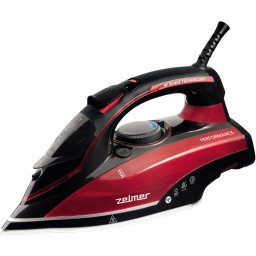 Fier de calcat cu aburi Zelmer ZIR3210, 3200W, jet abur 65 g /min-220 g / min, SENSE (maner cu activare a aburului prin senzor tactil), Supreme Sliding (talpa cu 2 straturi Diamond 4D), curatare automata, anti-stralucire, Rosu