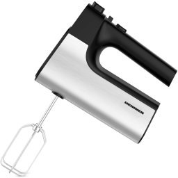 Mixer de mana Heinner HM-500BKSS , 500w, viteza variabila, Negru cu decoratiuni inox