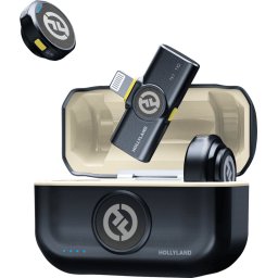 Hollyland Lark M2 Lightning - Wireless Lavalier Microphone with Lightning Plug (Duo,Shine Charcoal)