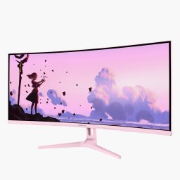 Monitor Gaming VA LED Arozzi Nova 34T2K165, 34 inch, UWQHD, 3440 x 1440 pixeli, HDMI, Display Port, Boxe, Ecran Curbat, 165Hz, 1 ms, Roz