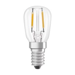 Bec LED filament pentru frigider Osram T26, E14, 2.2W, 110 lm, lumina calda (2700K), 230V, clasa energetica G
