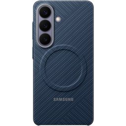 Husa protectie spate pentru Telefon Samsung Galaxy S26, Carbon Magnet Case, Albastru