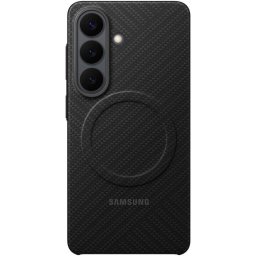 Husa protectie spate pentru Telefon Samsung Galaxy S26, Carbon Magnet Case, Negru