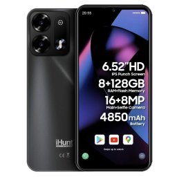 Telefon Mobil iHunt S26 Ultra, Procesor Octa-core, Ecran 6.52", 4GB RAM, 128GB Flash, Camera 16 MP, Wi-Fi, 4G, Dual SIM, Android, Negru