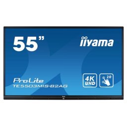 Ecran Profesional IPS LED Iiyama 55" TE5513A-B2AG, UHD 3840 x 2160, HDMI, DisplayPort, Boxe, Touchscreen, Negru