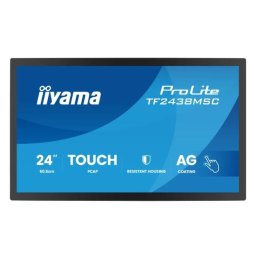 Monitor IPS LED Iiyama 24" TF2438MSC-B2, Full HD (1920 x 1080), HDMI, DisplayPort, Touchscreen, 120 Hz, 5 ms, Negru
