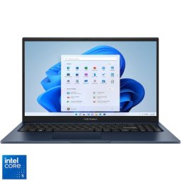Laptop ASUS Vivobook 15 A1504VA cu procesor Intel® Core™ 5 120U pana la 5.0GHz, Display 15.6'', Full HD, IPS, RAM 16GB DDR5, 512GB SSD, Plava video Intel® Graphics, Windows 11 Home, Quiet Blue