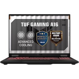 Laptop Gaming ASUS TUF A16 FA608UMI cu procesor AMD Ryzen™ 7 260, Display 16'', Full HD+, 144Hz, IPS, 16GB DDR5 RAM, 512GB SSD, Placa video NVIDIA® GeForce RTX™ 5060 8GB GDDR7, No OS, Jaeger Gray