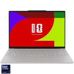 Laptop Lenovo Yoga Slim 7 Ultra 14IPH11, procesor Intel Core™ Ultra 7 355 pana la 4.7GHz, 14" 2.8K, WQXGA+, POLED, 32GB LPDDR5x RAM, 1TB SSD, Intel® Graphics, Windows 11 Home, Seashell
