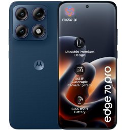 Telefon mobil Motorola edge 70 pro, 256GB, 8GB RAM, 5G, 6500 mAh PANTONE Titan, Albastru