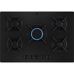 Plita incorpolabila Electrolux KGG753723L, gaz, 5 arzatoare , 75 cm, Negru mat