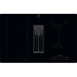 Plita incorporabila Electrolux ECC83410CK, inductie + hota integrata, 4 zone de gatit, 80 cm, Negru